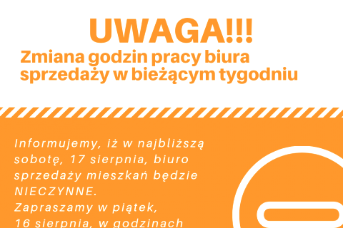 Biuro Sprzedaży - 17.08.2019 - informacja